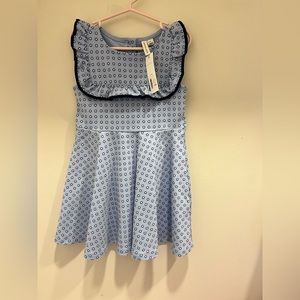 Janie and jack Old Money blue patterned dress